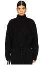 view 1 of 5 Cropped Turtleneck Sweater in Black