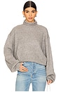 view 1 of 5 Cropped Turtleneck Sweater in Dark Heather