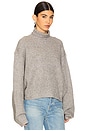 view 2 of 5 Cropped Turtleneck Sweater in Dark Heather