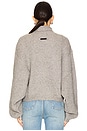 view 3 of 5 Cropped Turtleneck Sweater in Dark Heather