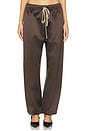 view 1 of 6 Satin Jogger in Brown