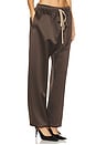 view 3 of 6 Satin Jogger in Brown