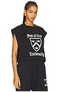 view 2 of 4 Cropped Muscle T-Shirt in Black