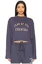 view 1 of 5 Cropped Long Sleeve T-Shirt in Marine