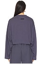 view 3 of 5 Cropped Long Sleeve T-Shirt in Marine