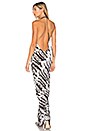 view 1 of 4 Raven Print Choker Gown in Raven