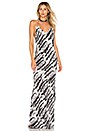 view 2 of 4 Raven Print Choker Gown in Raven