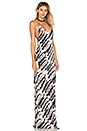 view 3 of 4 Raven Print Choker Gown in Raven