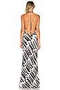 view 4 of 4 Raven Print Choker Gown in Raven
