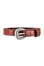 view 3 of 3 Petit Timeless Buckle Belt in Whiskey & Silver