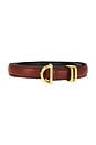 view 3 of 3 Petit Crescent Belt in Tobacco