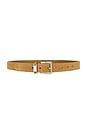 view 1 of 3 The Suede Square Buckle Belt in Light Camel