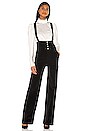 view 1 of 3 Le Velveteen Cumberbund Jumpsuit in Noir