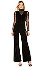 view 1 of 4 Velveteen Button Front Jumpsuit in Noir