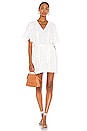 view 1 of 4 Voluminous Ruffle Sleeve Dress in Blanc