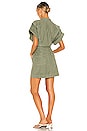 view 3 of 3 Twisted Shirt Dress in Washed Military
