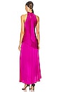 view 3 of 3 Draped Halter Dress in Magenta