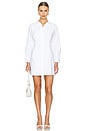 view 1 of 4 Pleated Shirt Dress in White