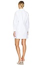 view 3 of 4 Pleated Shirt Dress in White