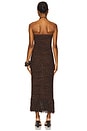 view 3 of 3 Boucle Fringe Dress in Espresso Multi