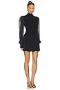 view 2 of 3 Sheer Sleeve Dress in Black