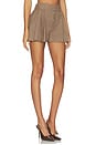 view 2 of 6 MINI-SHORT REFRACT in Brown Multi