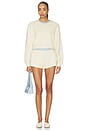 view 5 of 6 x Alexandra Leclerc The Monte Carlo Sweatshort in Cream Multi