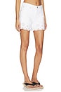 view 2 of 6 The Eyelet Long Hang Short in White