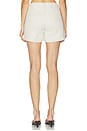 view 4 of 6 The Off Duty Drawstring Bow Long Hang Short in Natural Ecru