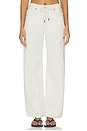 view 1 of 6 The Off Duty Drawstring Bow Jeans in Natural Ecru