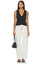 view 5 of 6 The Off Duty Drawstring Bow Jeans in Natural Ecru