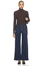 view 6 of 6 Le Petite Pixie Slim Palazzo Exposed Button Jeans in Fairway