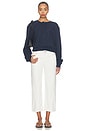 view 4 of 4 SUDADERA THE STRIPED CUFF in Navy Multi