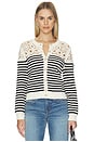 view 1 of 4 The Coastal Stripe Cardi in Cream Multi