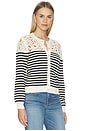 view 2 of 4 The Coastal Stripe Cardi in Cream Multi