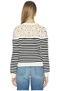 view 3 of 4 The Coastal Stripe Cardi in Cream Multi