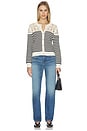view 4 of 4 The Coastal Stripe Cardi in Cream Multi