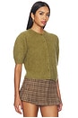 view 2 of 4 The Cashmere Airy Cardi in Deep Olive