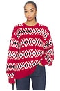 view 1 of 4 The Oversized Sweater in Currant Fairisle