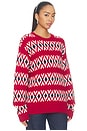 view 2 of 4 The Oversized Sweater in Currant Fairisle