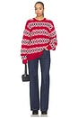 view 5 of 4 The Oversized Sweater in Currant Fairisle