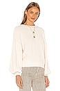 view 2 of 4 Chunky Balloon Sleeve Sweater in Off White