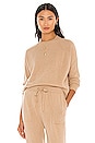 view 1 of 4 Lounge Crew Sweater in Caramel Heather