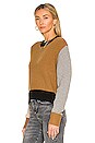 view 3 of 5 Colorblock Crew Sweater in Vicuna Multi