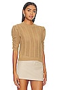 view 2 of 4 Ruched Sleeve Sweater in Light Camel