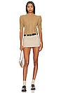 view 4 of 4 Ruched Sleeve Sweater in Light Camel