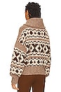 view 4 of 5 Fairisle Zip Sweater in Oatmeal Multi
