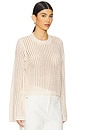 view 2 of 5 Crochet Bell Sweater in Alabaster