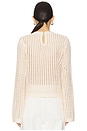 view 3 of 5 Crochet Bell Sweater in Alabaster
