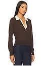 view 2 of 4 The Two Tone Polo in Coffee Multi